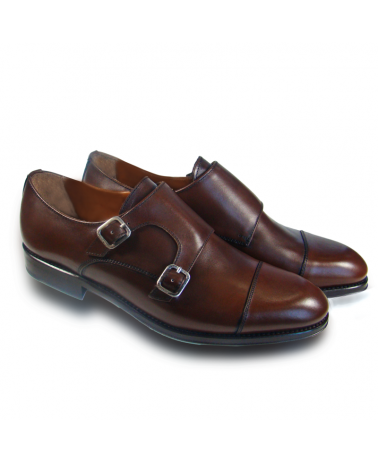 Zapatos de hombre Robert double monk de piel