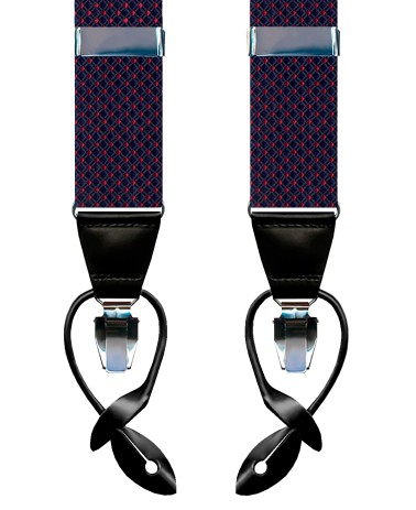Blue Navy and red polyester Braces Leyva